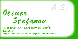 oliver stefanov business card